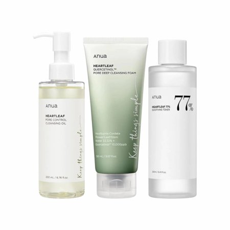 🌿 مجموعة أنوا هارتليف – Anua Heartleaf Skincare Set